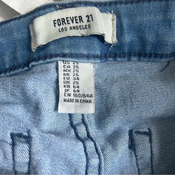 Forever 21 Blue Mini Shorts Size  25 - Picture 4 of 6
